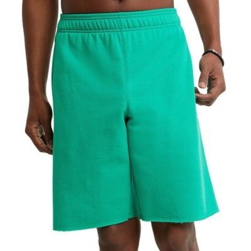 Men's Champion 10-Inch Powerblend Fleece Shorts, Size S, Green, NWT‎